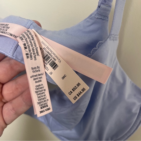 NWT Victoria’s Secret unlined smooth Demi bra light blue size 36C - Picture 8 of 8